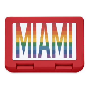 Miami - Logo de la ville queer cool - Boîte à goûter - rouge - Devant