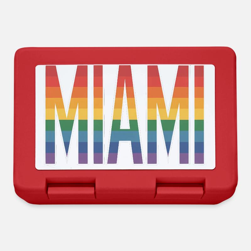 Miami - Logo de la ville queer cool - Boîte à goûter - rouge