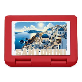 Santorini Greece Ocean Volcano Akrotiri - Lunchbox - red - Front