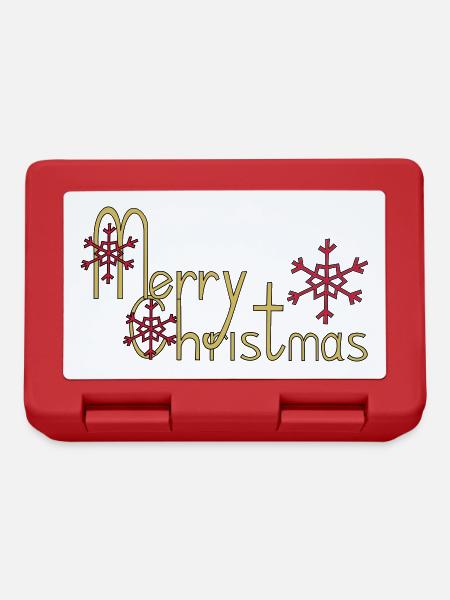 Merry Christmas - Brotdose - Rot
