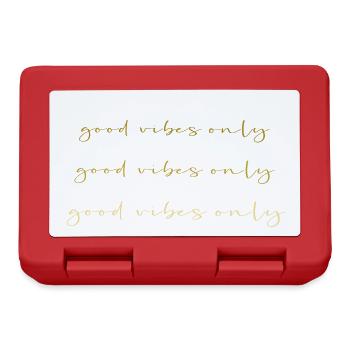 good vibes only, schrift,gold,vibes,good - Brotdose - Rot - Vorne