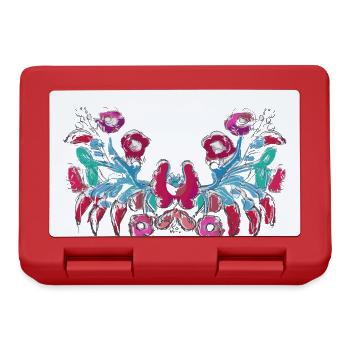 hungarian flowers,tendrils,floral,pink,flowers - Lunchbox - red - Front