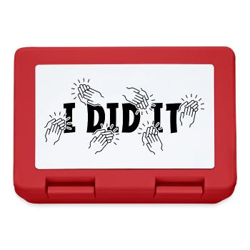 Je l’ai fait. Félicitations, réussite et diplôme - Boîte à goûter - rouge - Devant