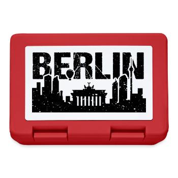 Berlin Skyline Vintage Hauptstadt Berlin - Brotdose - Rot - Vorne