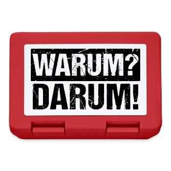 Warum? Darum! - Brotdose - Rot - Vorne