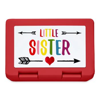 Little Sister sibling sister love - Lunchbox - red - Front