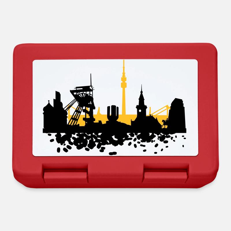 Dortmund Skyline - Brotdose - Rot