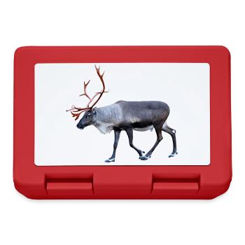 Mystérieux cerf renne avec de grandes cornes - Boîte à goûter - rouge - Devant