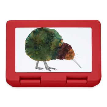 Kiwi Vogel Neuseeland Apterygidae Vogelfan Maori - Brotdose - Rot - Vorne