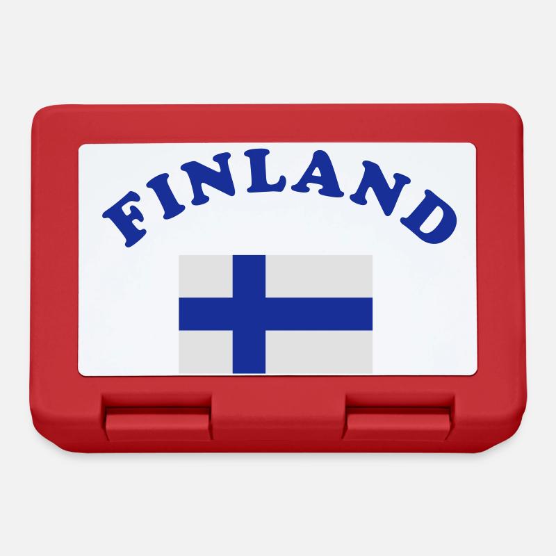 Finnische Flagge - Brotdose - Rot