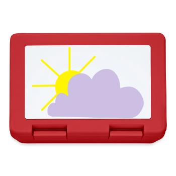 Sun peeks out from behind the cloud - Lunchbox - red - Front