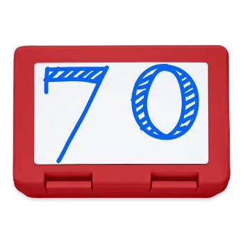 70. 70 ANS. 70e ANNIVERSAIRE. ANNIVERSAIRE 70 ANS. - Boîte à goûter - rouge - Devant