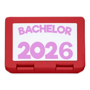 Bachelor 2026 Abschluss Promotion Sponsion - Brotdose - Rot - Vorne