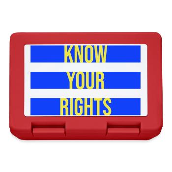 Know Your Rights Aktivismus Gerechtigkeit Freiheit - Brotdose - Rot - Vorne
