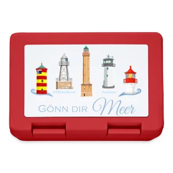 Gönn Dir Meer Leuchtturm Kollektion - Brotdose - Rot - Vorne
