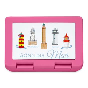 Gönn Dir Meer Leuchtturm Kollektion - Brotdose - Pink - Vorne