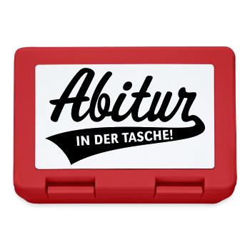 Abitur – In Der Tasche! (Abiturient / Abi / Black) - Brotdose - Rot - Vorne