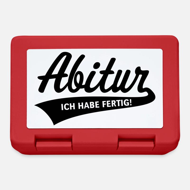 Abitur – Ich Habe Fertig! (Schulabschluss / Black) - Brotdose - Rot