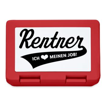 Rentner – Ich Liebe Meinen Job! (Ruhestand Black) - Brotdose - Rot - Vorne