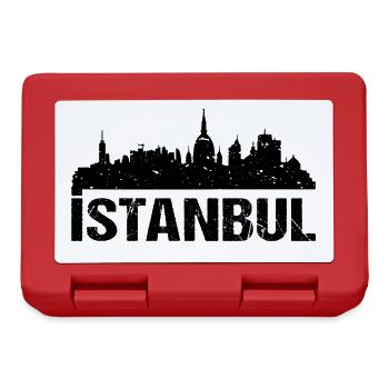 Istanbul Skyline - Brotdose - Rot - Vorne