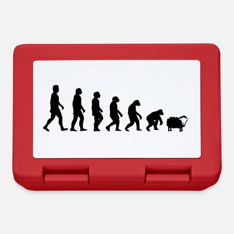 ÉVOLUTION DRÔLE DE L'HUMANITÉ DARWIN - Boîte à goûter - rouge