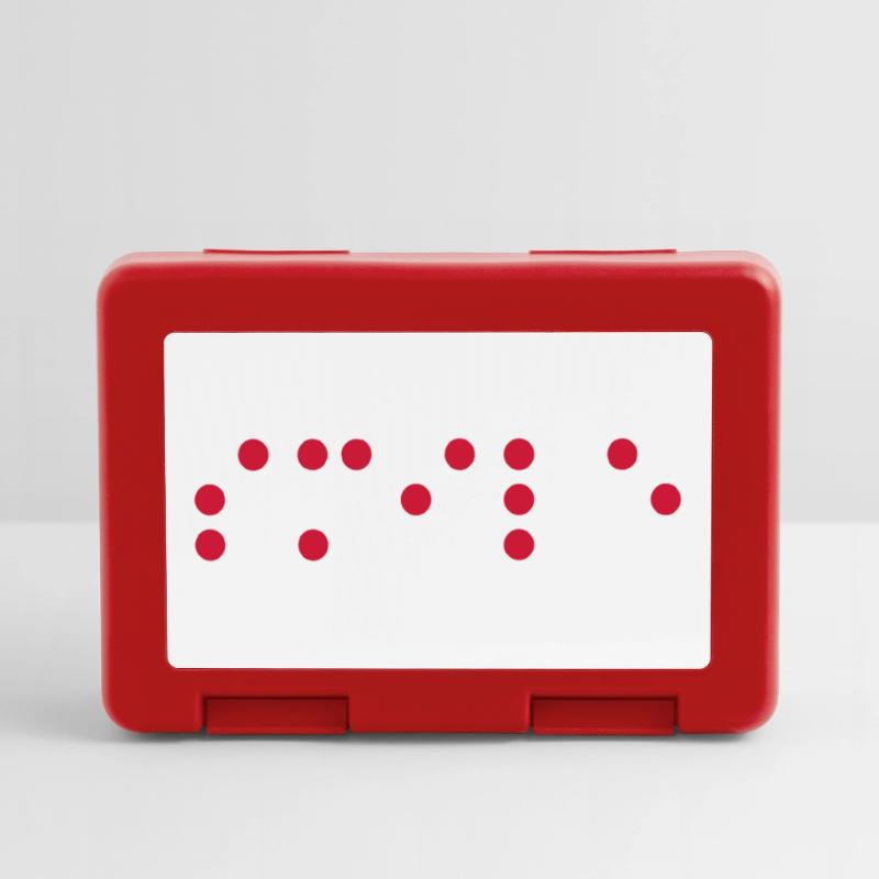 Smile in braille code, Braille script for the blind Lunchbox