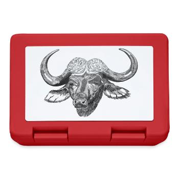Water buffalo ox - Lunchbox - red - Front