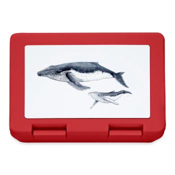 baleine à bosse - baleine à la baleine à bosse Bosse - Boîte à goûter - rouge - Devant