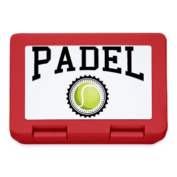 Padel - Gift for padel player - Lunchbox - red - Front