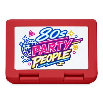 Fêtards des années 80 Néon rétro - Boîte à goûter - rouge - Devant