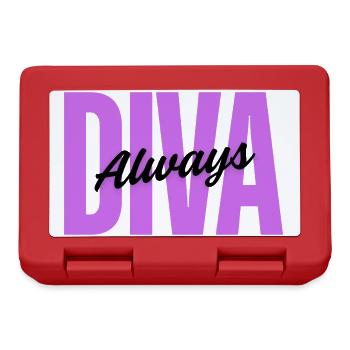 Diva Always – Feminine Design - Lunchbox - red - Front