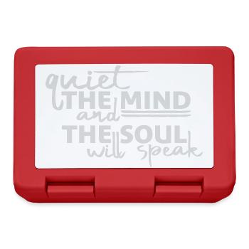 Quiet The Mind And The Soul Will Speak Ruhe Spruch - Lunchbox - red - Front