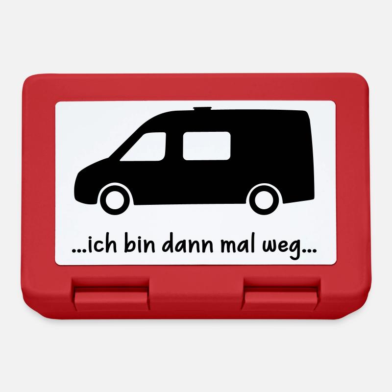 Sprinter Van Life Bus schwarzer Schriftzug - Brotdose - Rot