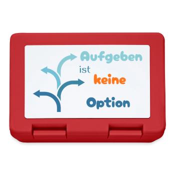 LIEBEVOLL Aufgeben ist keine Option - Brotdose - Rot - Vorne