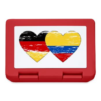Germany Colombia Flag Heart Used - Lunchbox - red - Front