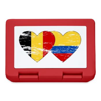 Belgique Colombie drapeau coeur utilisé - Boîte à goûter - rouge - Devant