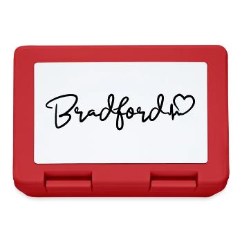 Bradford Herzschlag Stadt England - Brotdose - Rot - Vorne