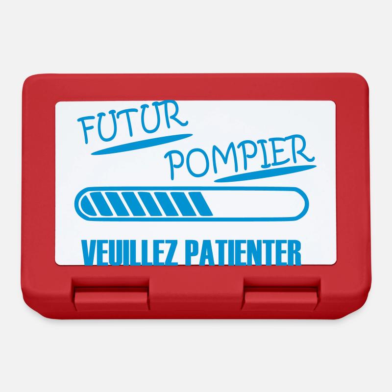 Futur Pompier Veuillez Patientez - Boîte à goûter - rouge
