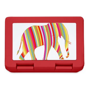 Elephant Afrique multicouleur - Boîte à goûter - rouge - Devant