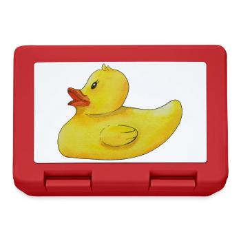 Quietscheente Badeente Gummiente niedliche Ente - Brotdose - Rot - Vorne