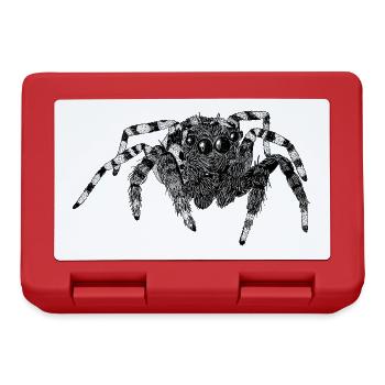 Araignée sauteuse Araignée mignonne Phidippus Arachnide - Boîte à goûter - rouge - Devant