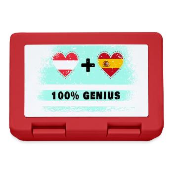 Autriche et Espagne 100 % Genial / Cadeau - Boîte à goûter - rouge - Devant