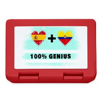 L’Espagne et l’Equateur drapeau 100% génie - Boîte à goûter - rouge - Devant