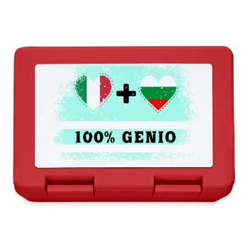 Italy and Bulgaria 100% genius flag - Lunchbox - red - Front