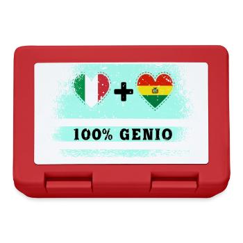Italie et Bolivie 100% drapeau de génie - Boîte à goûter - rouge - Devant