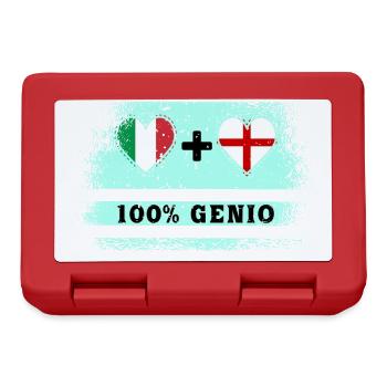 Italie et Angleterre 100% drapeau de génie - Boîte à goûter - rouge - Devant