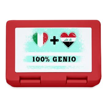 Italy and Iraq 100% genius flag - Lunchbox - red - Front