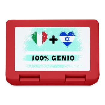 Italie et Israël 100% drapeau de génie - Boîte à goûter - rouge - Devant