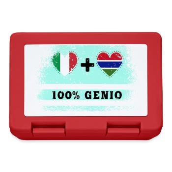 Italie et Gambie 100% drapeau de génie - Boîte à goûter - rouge - Devant