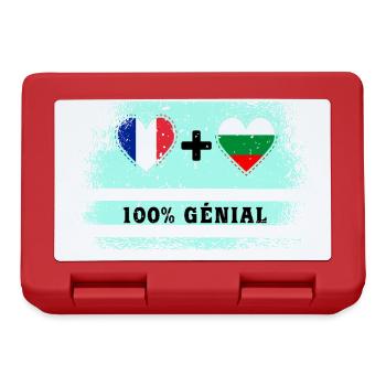 France et Bulgarie Drapeau 100% génial - Boîte à goûter - rouge - Devant